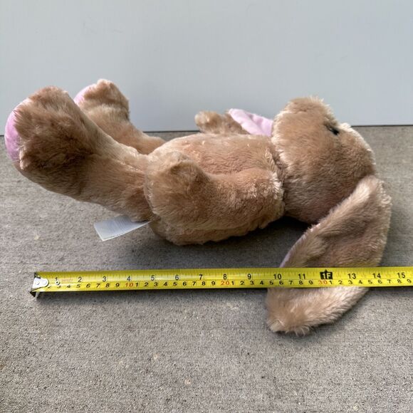 Build A Bear Brown Bunny Rabbit Plush Stuffed Animal Pink Ears Feet 15" Easter - Picture 12 of 13